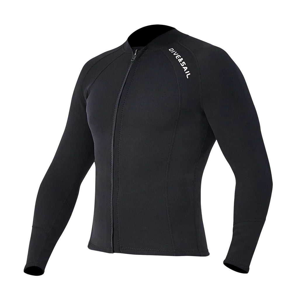 2mm Neoprene Front Zipper Wetsuits Jacket Long Sleeves E27189