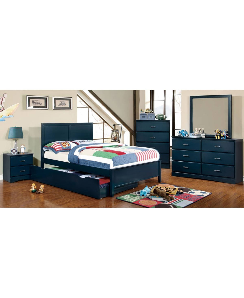 Full/Queen Kids Panel Headboard - Blue O361502