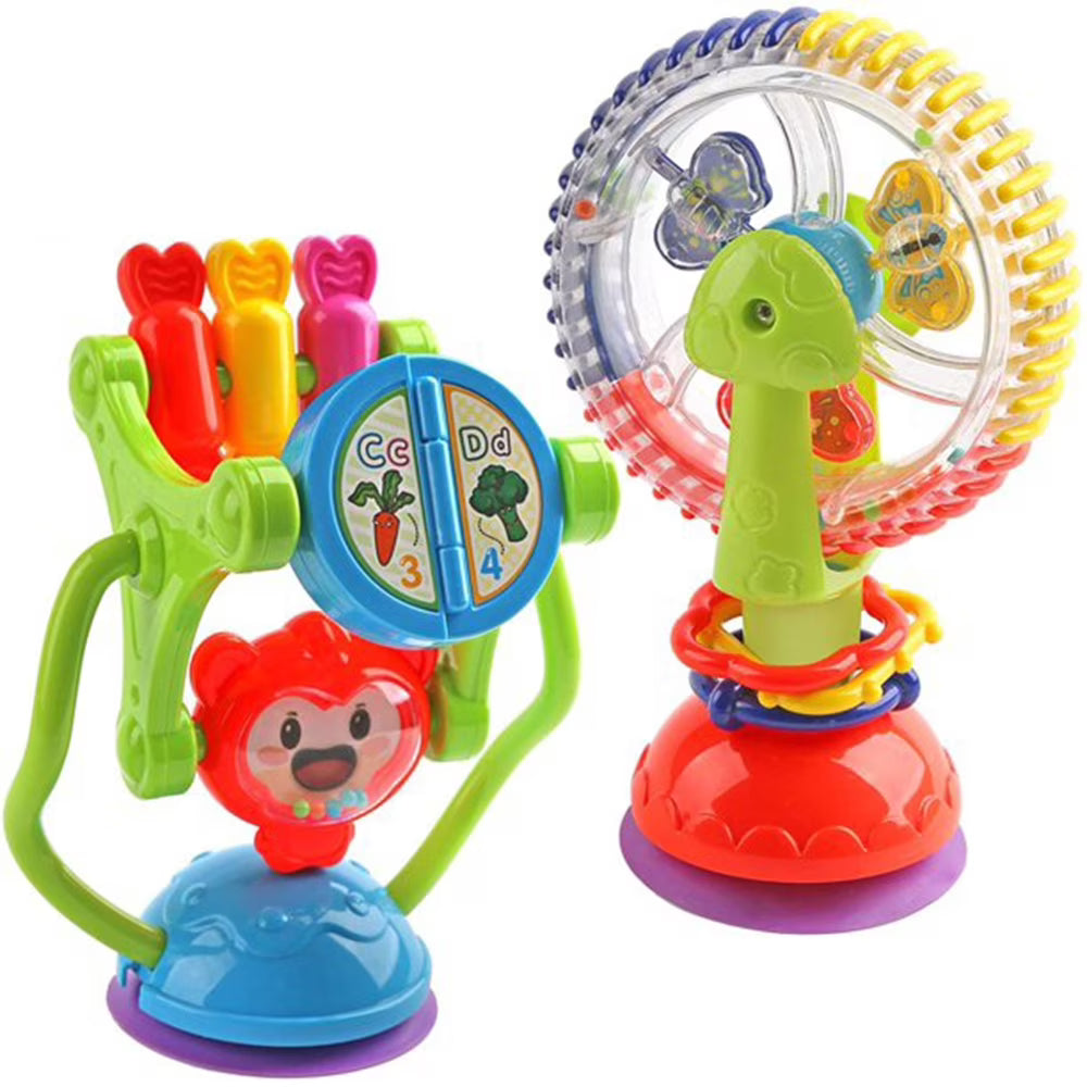 Baby Rattle Toys with Suction Cup Grab Shaker and Spin F767759