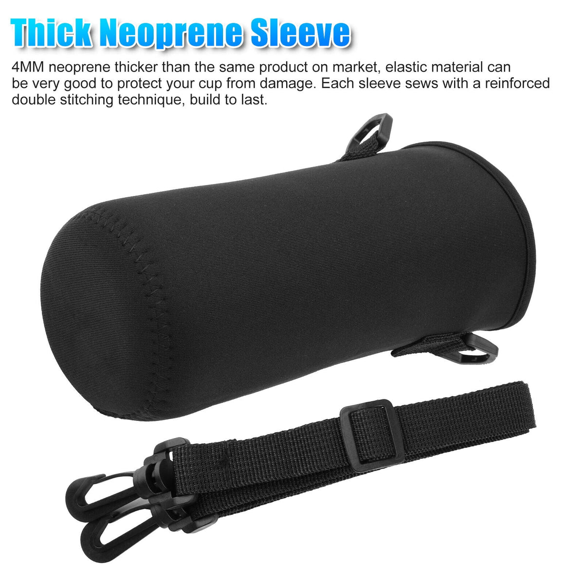 2Pcs Insulated Water Bottle Bags with Adjustable Shoulder Strap D268944