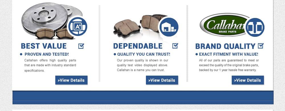 Front Brake Disc Rotors and Ceramic Brake Pads D8749