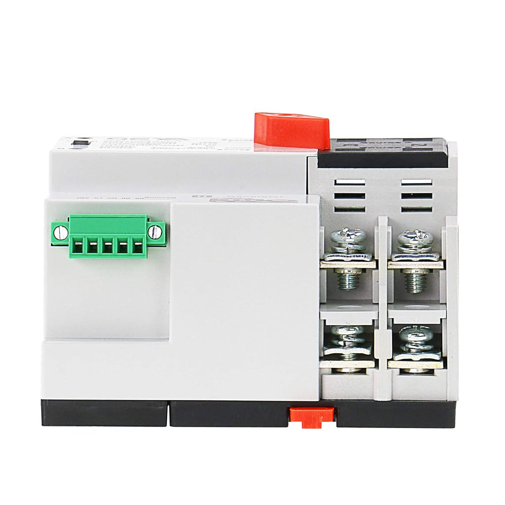 Mini ATS 2P Automatic Transfer Switch Dual Power Switch Din Rail Type 63A 100A E647575
