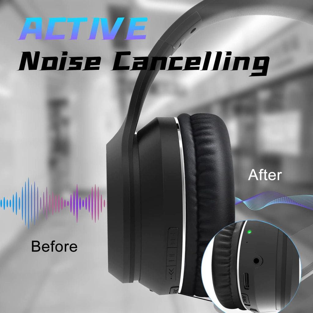 Black Bluetooth Over Ear Headphones with Mic T278
