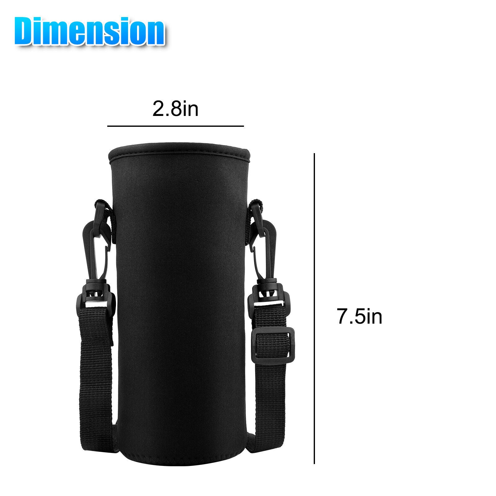 2Pcs Insulated Water Bottle Bags with Adjustable Shoulder Strap D268944