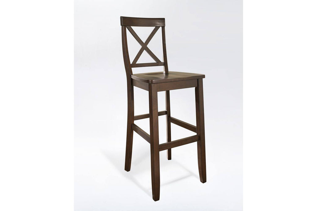 Mahogany X-Back Bar Stool Set of 2 R463695