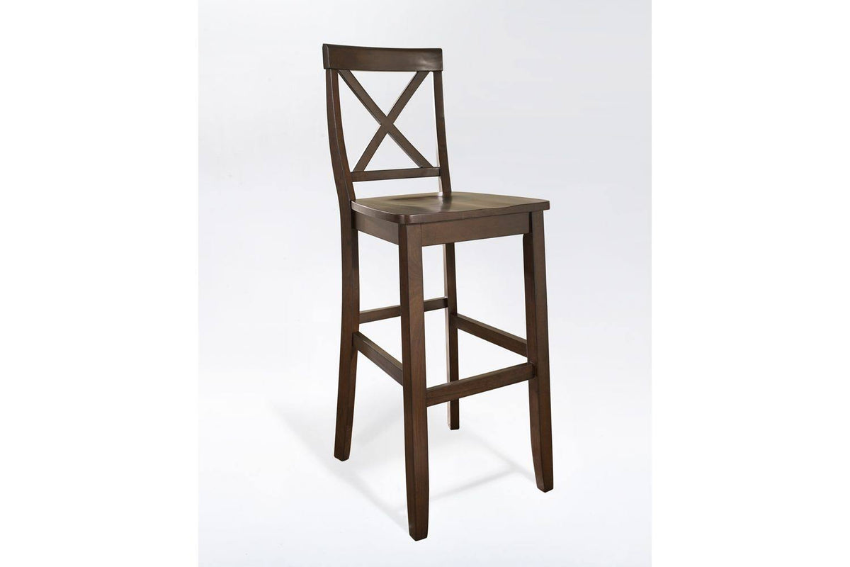 Mahogany X-Back Bar Stool Set of 2 R463695