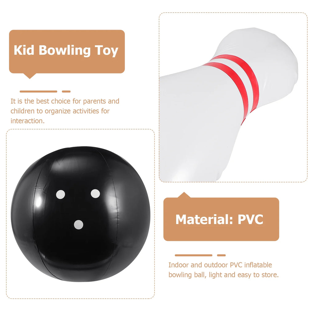 Inflatable Bowling Set Indoor Outdoor Game V6036