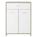 White Sonoma Oak Chipboard Bathroom Cabinet W7721