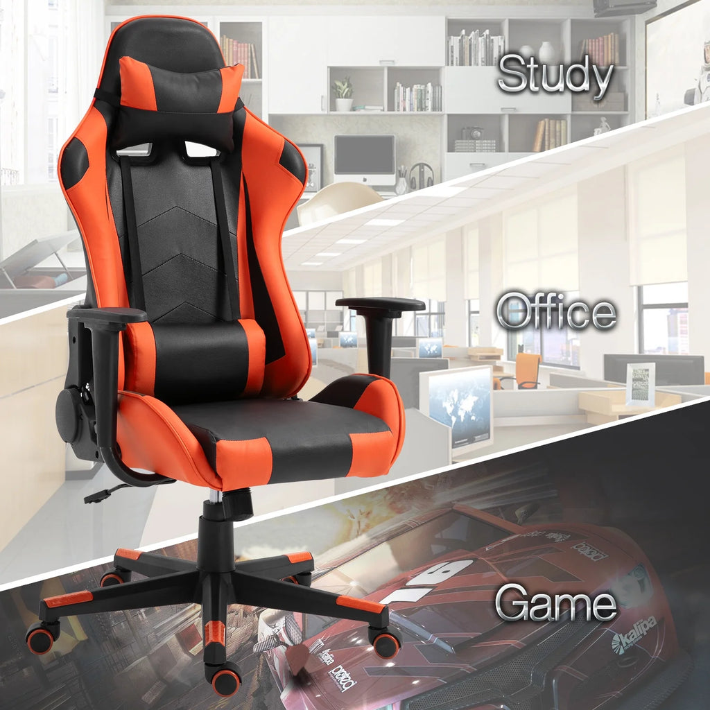 Black Orange Ergonomic Reclining Gaming Chair B9881