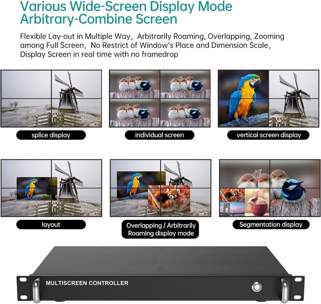 4 Channel Seamless Video Wall Processor, 4 in 4 Out D1045