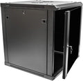 12U Wallmount Cabinet Enclosure 19-Inch Server Network Rack with Locking Glass Door Black M517