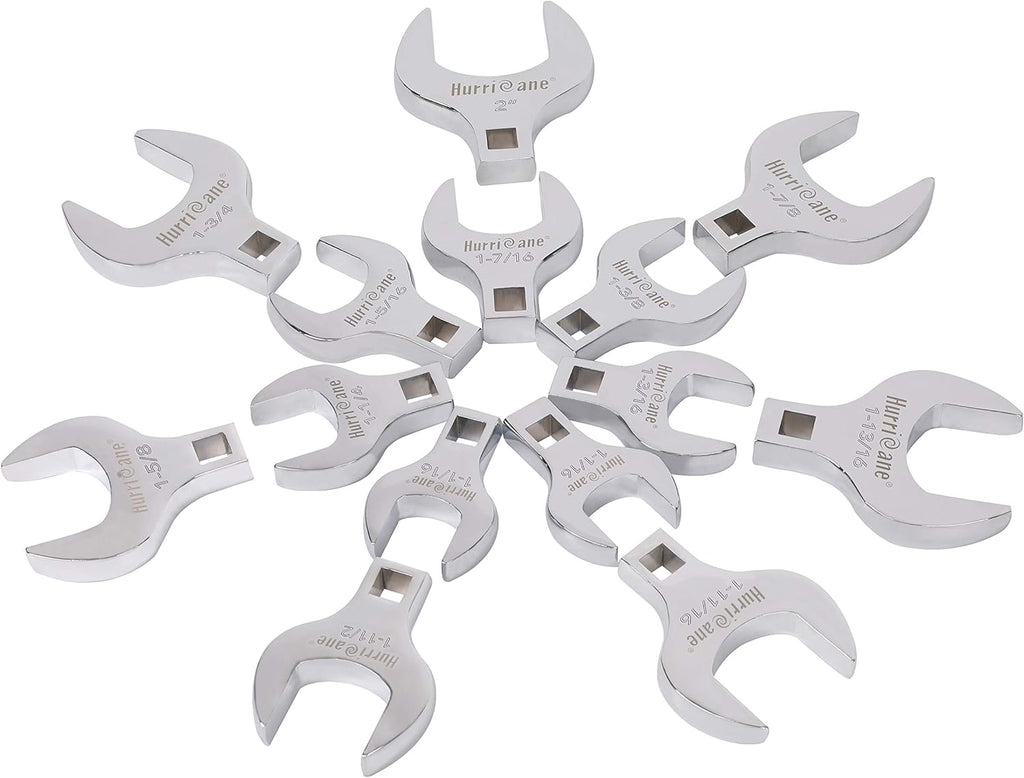 1/2" Drive Jumbo Crowfoot Wrench Set, SAE 1-1/16" to 2", 14 Piece E8972