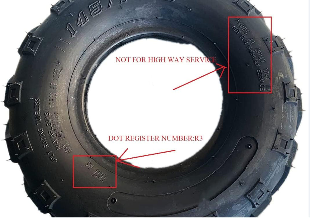 Set of 2 22x11-10 Tubeless ATV Tires L64536