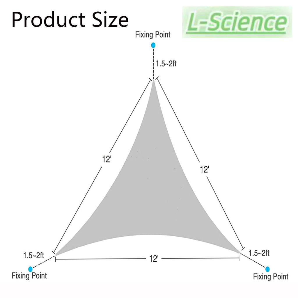 Sun Shade Sail Equilateral Triangle UV Canopy T619517