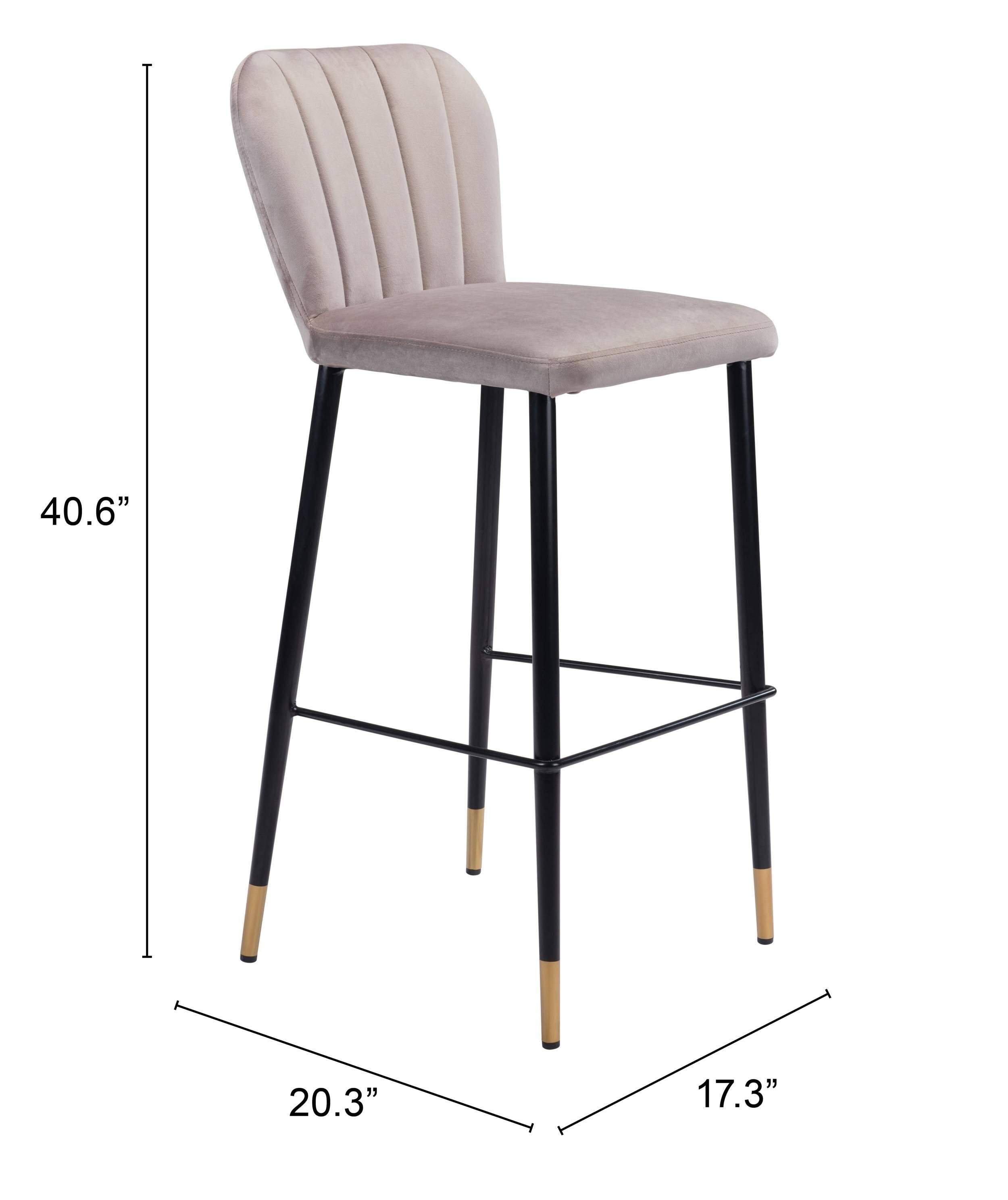 Gray Manchester Bar Chair J8906