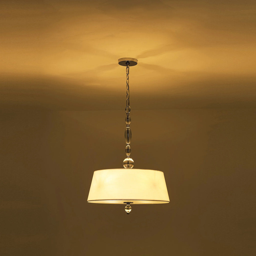 4-Light Dimmable Fabric Chandelier V64501