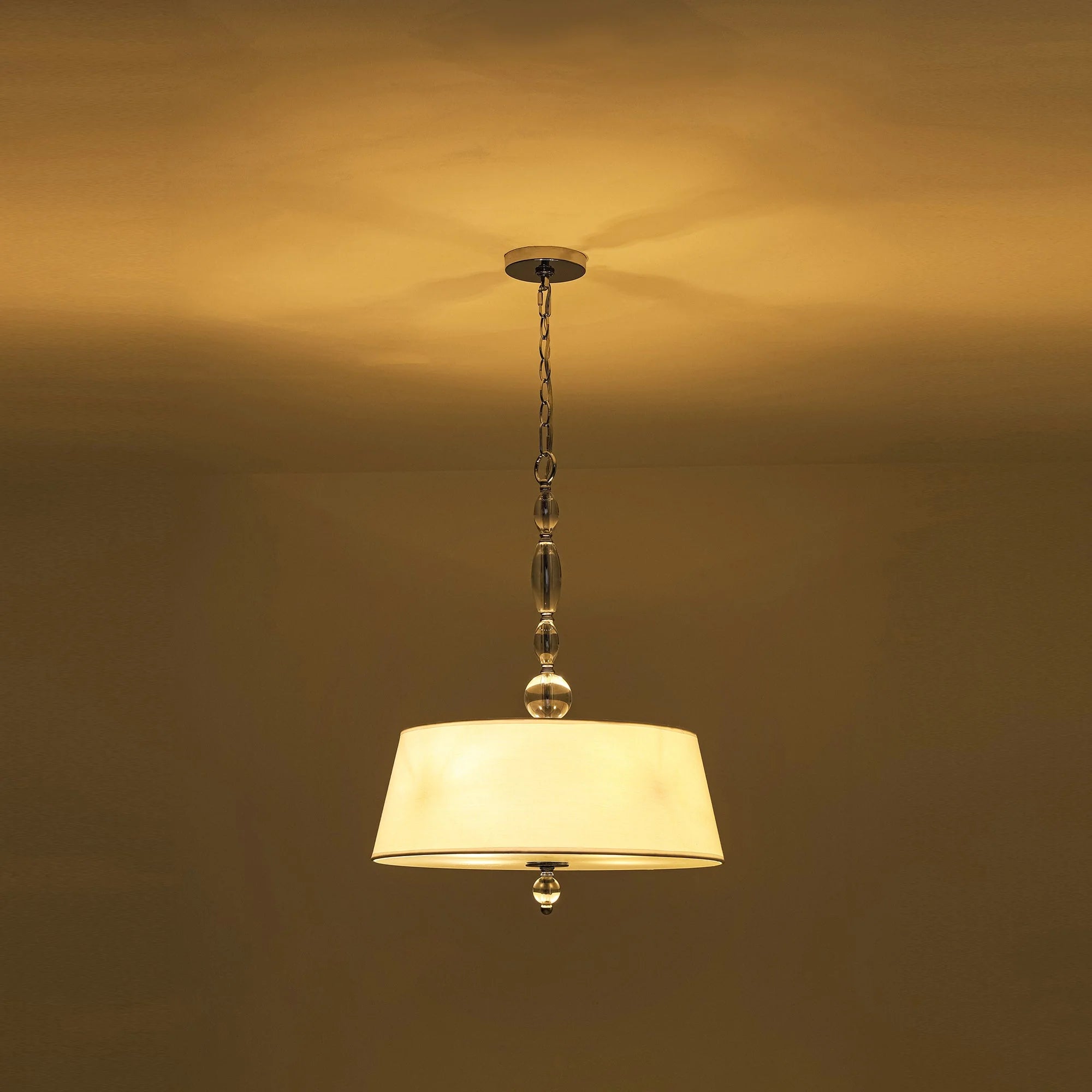 4-Light Dimmable Fabric Chandelier V64501