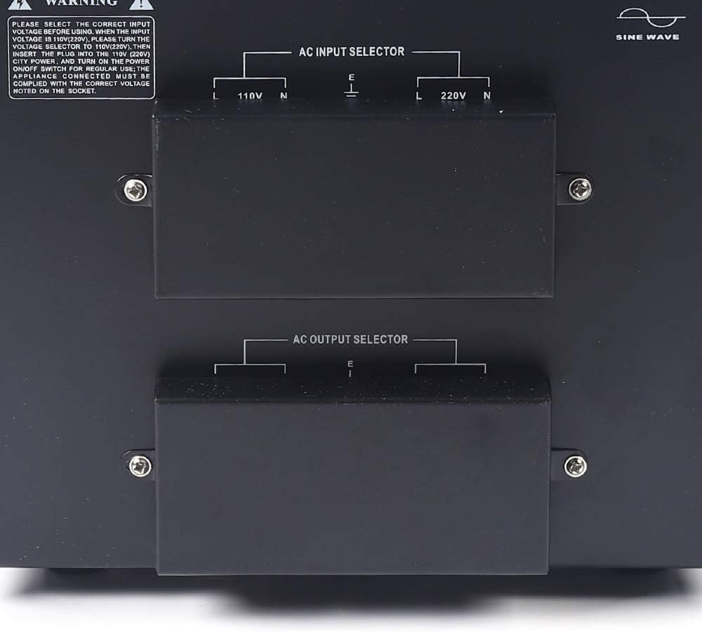 10000W Voltage Converter Transformer Step Up/Down 110V/220V Heavy Duty Power Converter with 2 US Outlets, 2 Universal Outlets, Circuit Breaker S247