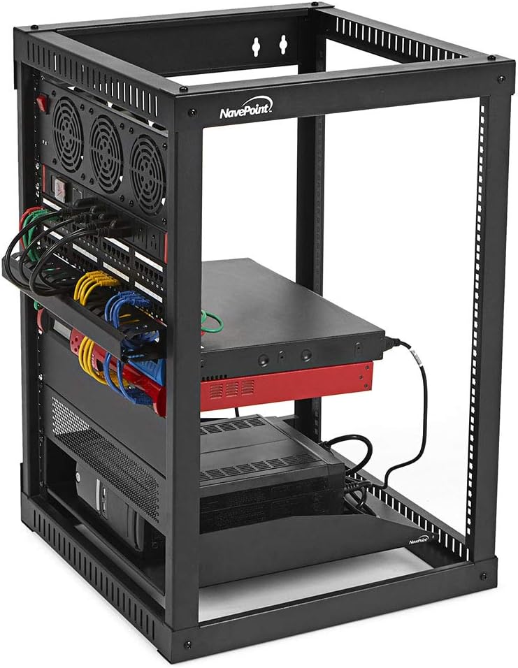 15U Wall Mount Network Rack, 22-Inch Depth, Steel F7208