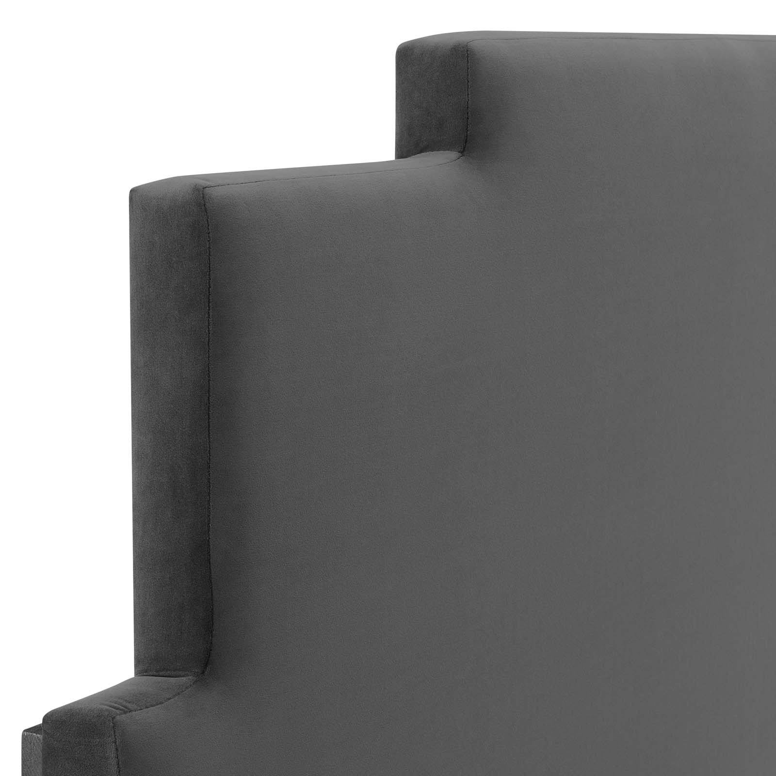 Navy Performance Velvet King/California King Headboard O6040