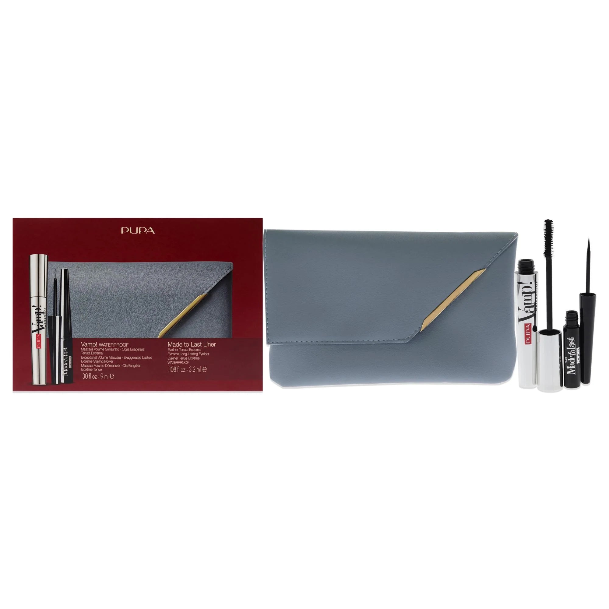3 Pc Waterproof Mascara and Liner Set with Handy Bag T6329