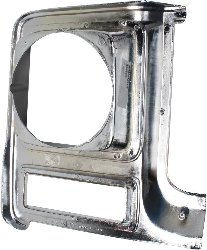 Chrome & Painted Dark Argent Headlight Door for Chevy C10 C20 C30 1979 1980 Driver Side Pack of 2 F333525