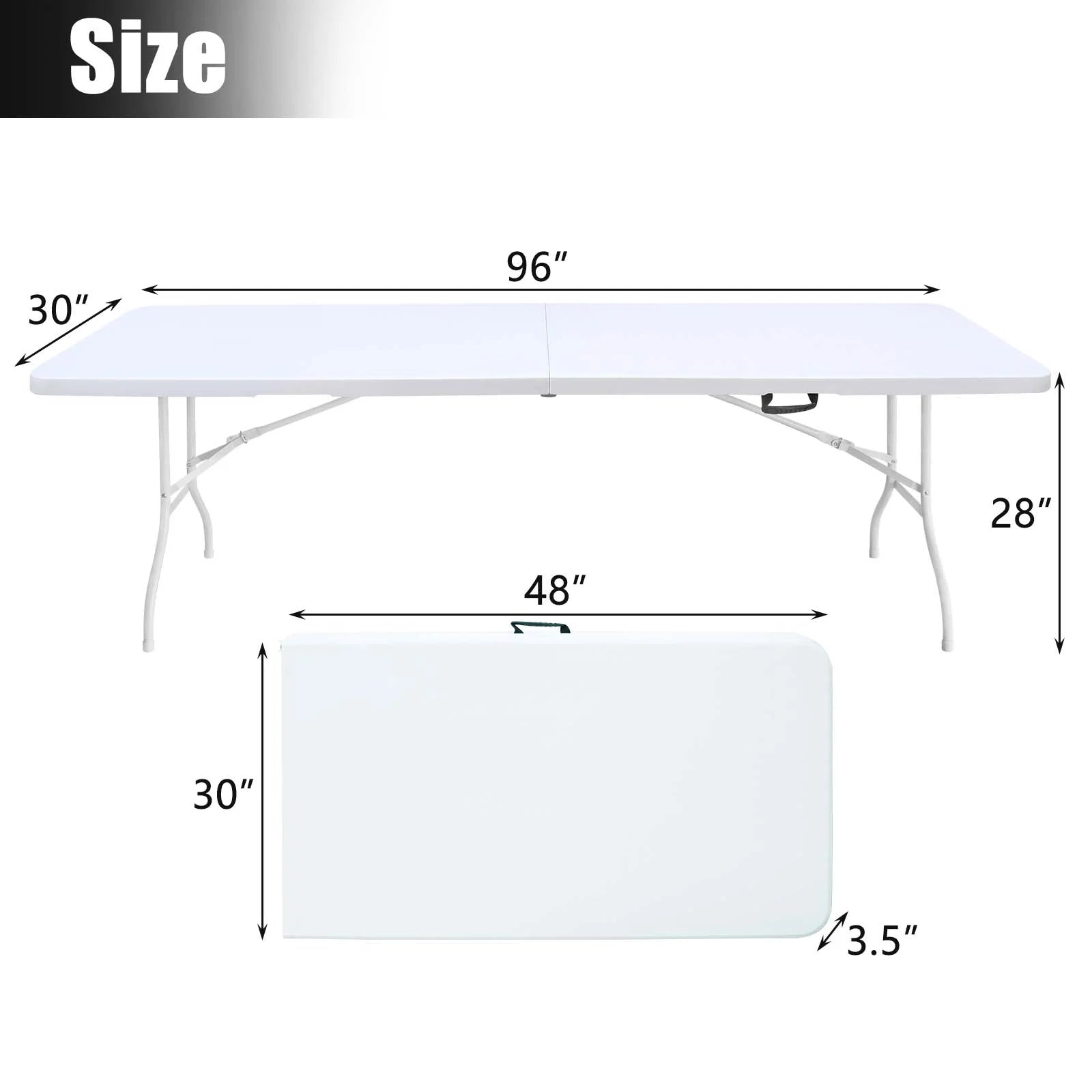 8ft Multi-purpose Outdoor Folding Picnic Table J611
