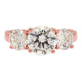 18K Rose Gold Three-Stone Diamond Engagement Ring L784677