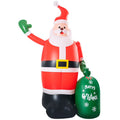 8Ft Christmas Inflatables Santa Claus Outdoor Decorations LED Lights C34870
