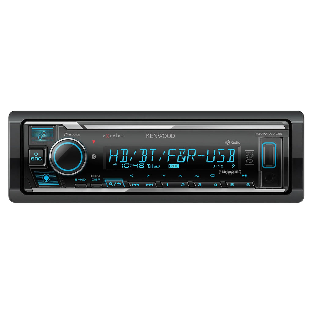 Bluetooth Single DIN Media Receiver with Sirius XM Connect Vehicle Tuner Kit I3642