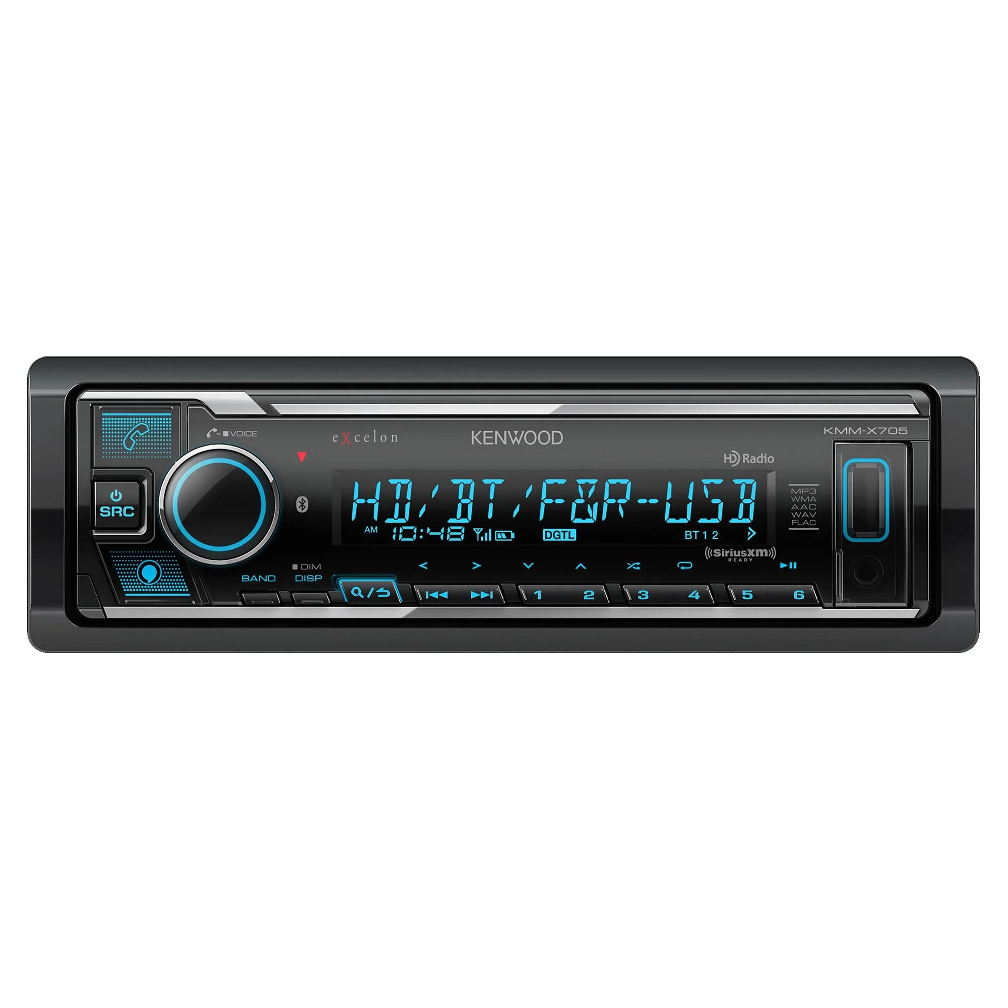 Bluetooth Single DIN Media Receiver with Sirius XM Connect Vehicle Tuner Kit I3642