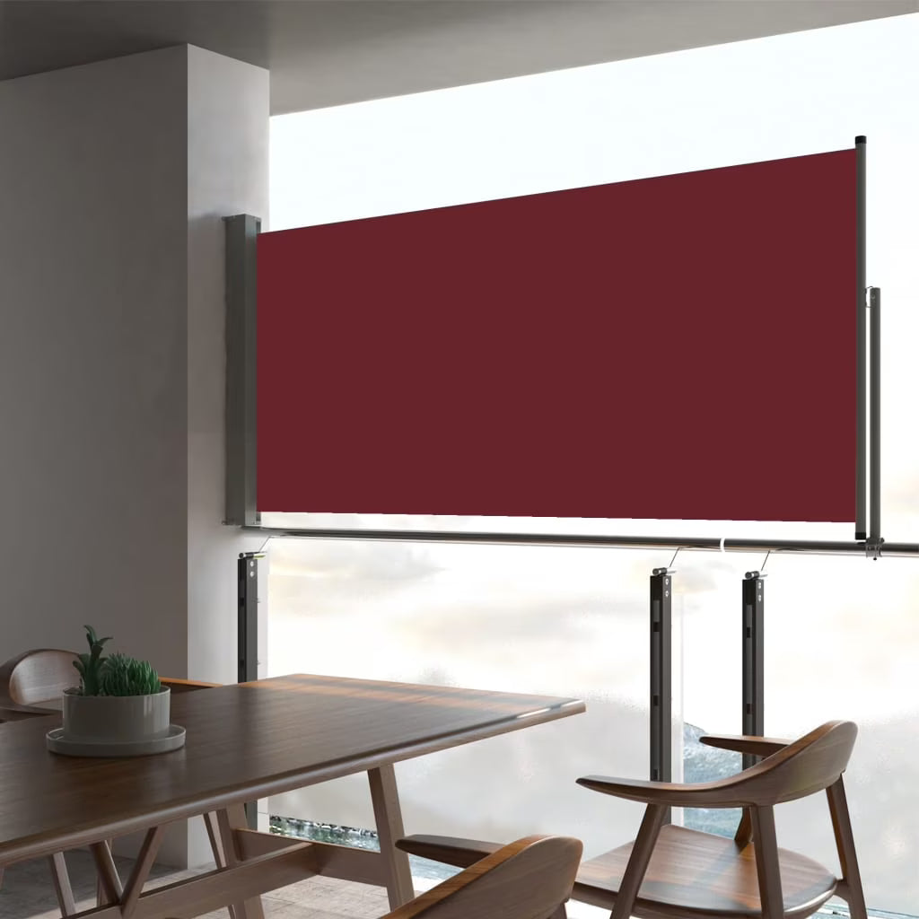 Red Retractable Side Awning F58739