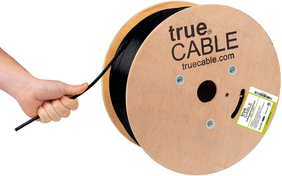 1000ft White 23AWG 4 Pair Solid Bare Copper Bulk Ethernet Cable H177356