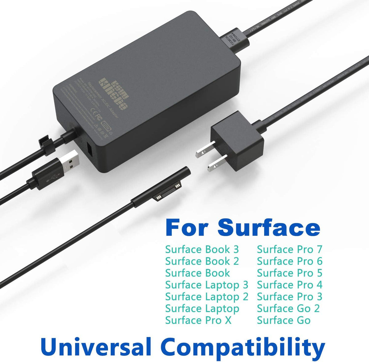 127W 15V 8A Power Adapter with Carrying Case Pack of 2 M8012