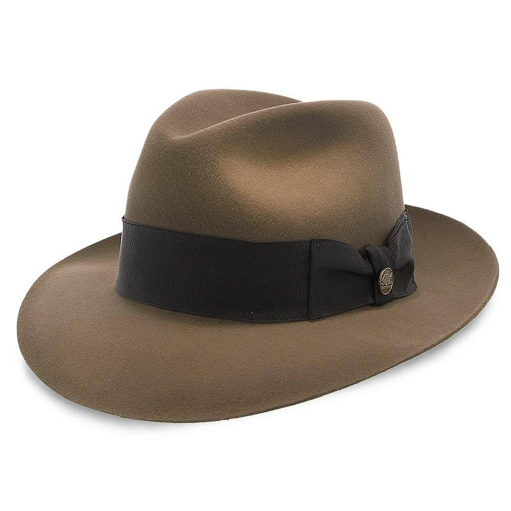 Navy Fur Felt Fedora Hat I94344