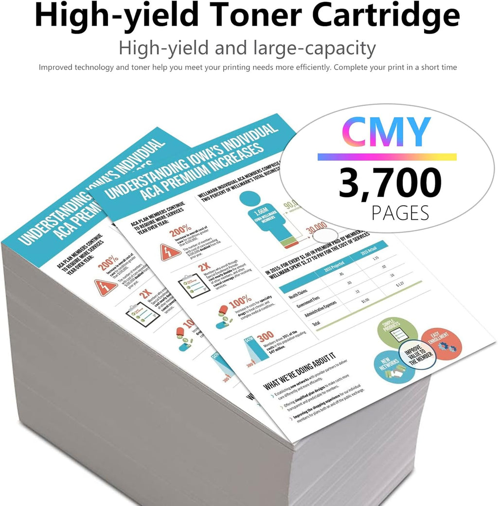 2-Black 304A CC530A Toner Cartridge Replacement for HP CM2320n CM2320fxi CM2320nf CP2025 CP2025n CP2025dn CP2025x Printer M19185