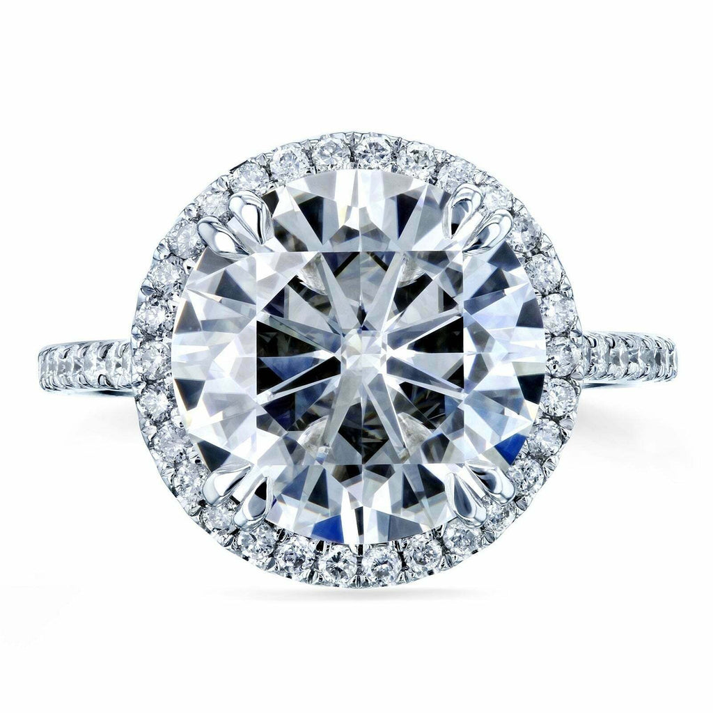 14k White Gold Diamond Halo Engagement Ring G446308