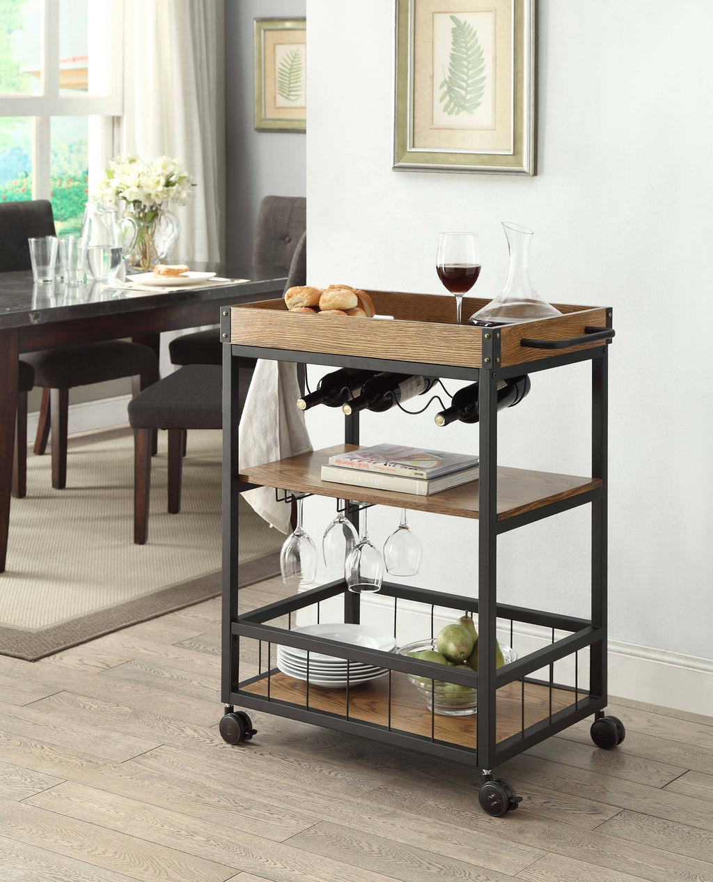 Black Kitchen Cart T333