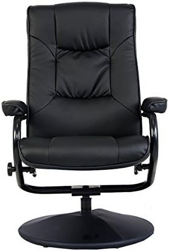 Gray PU Leather Recliner Chair with Ottoman L42888