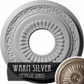 Lauren Ceiling Medallion Hand-Painted Warm Silver L83833