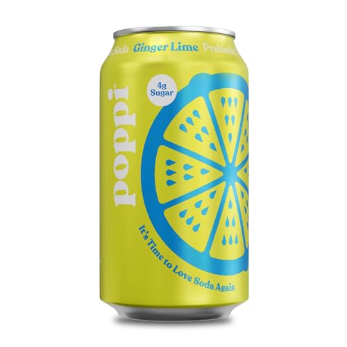 Ginger Lime Prebiotic Soda, 12 Fl Oz Can M3906