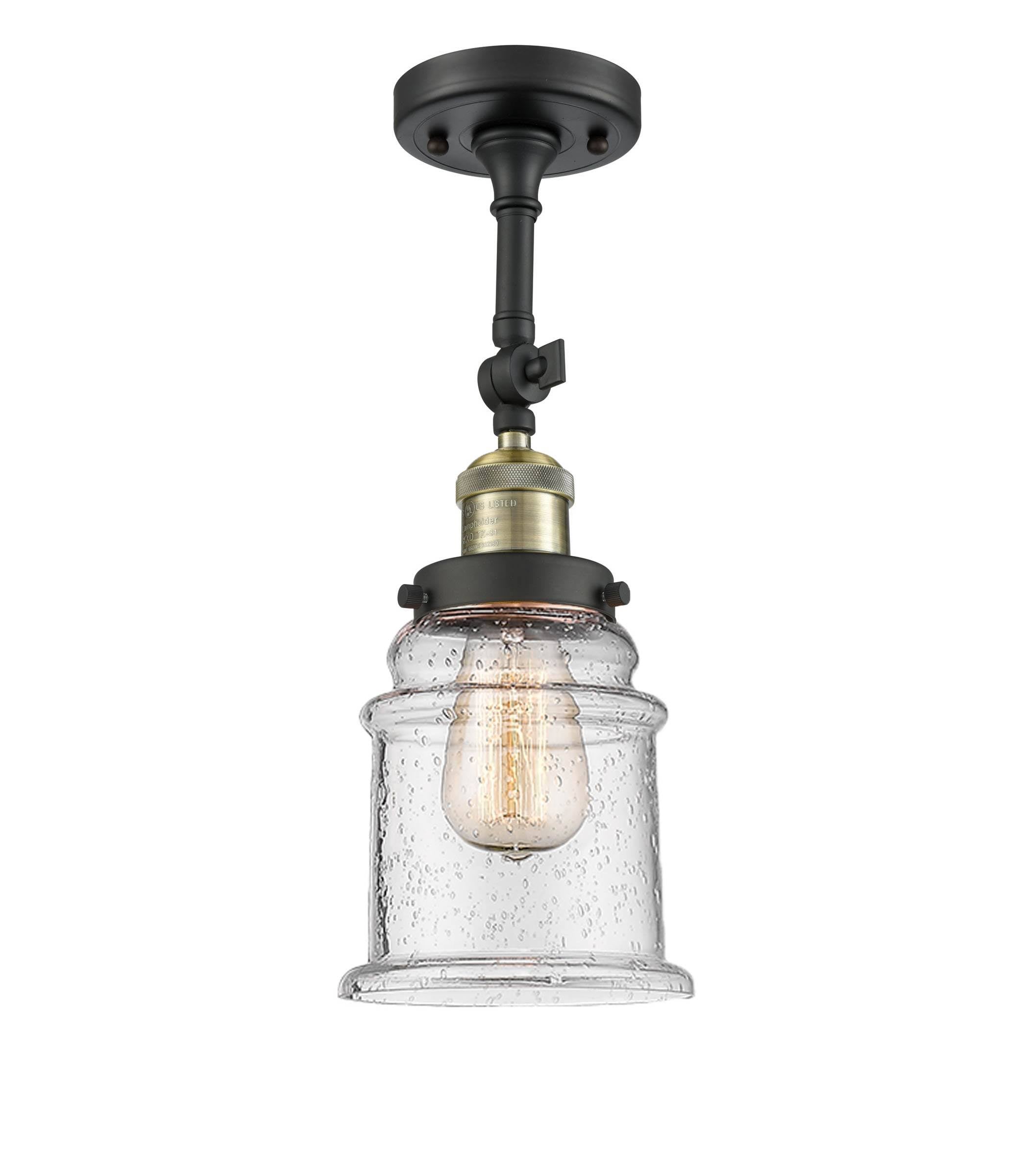 Black Brushed Brass Semi-Flush Mount Light C1736