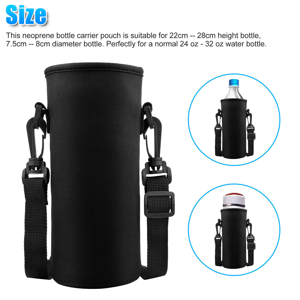 2Pcs Insulated Water Bottle Bags with Adjustable Shoulder Strap D268944
