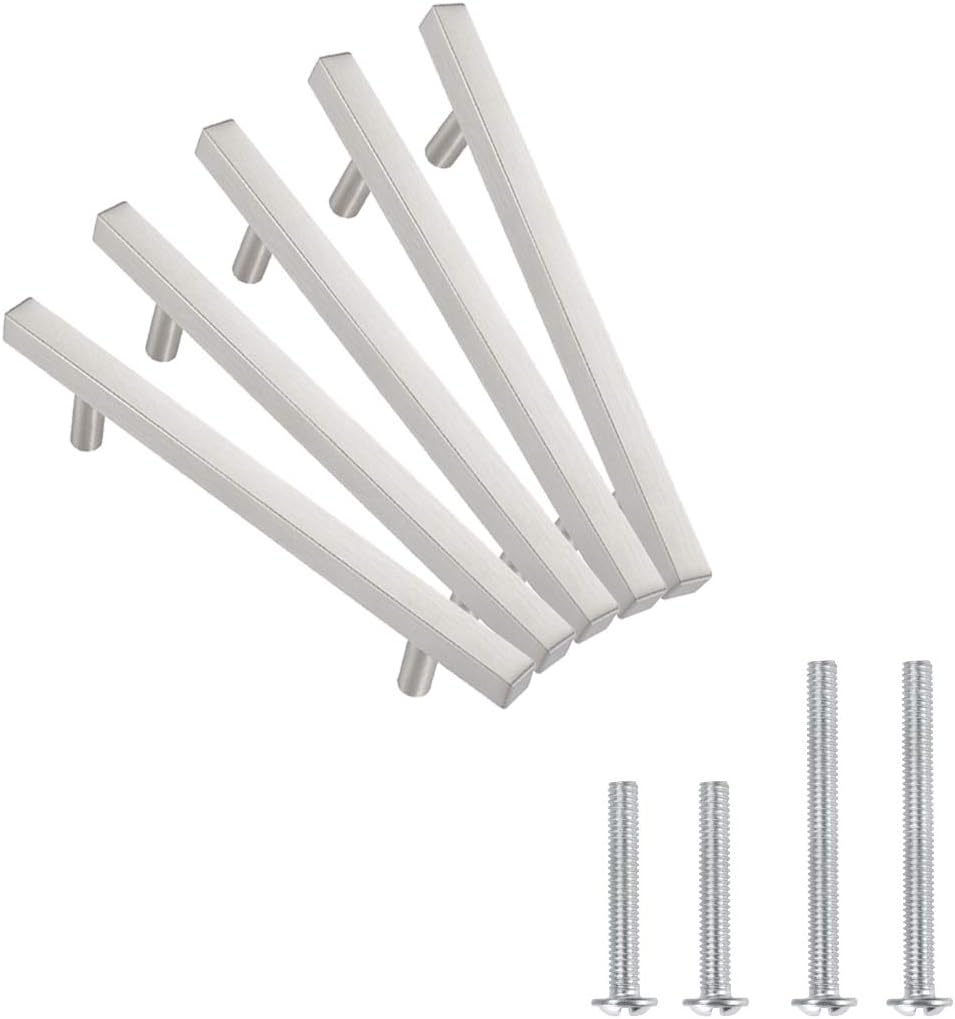 50 Pack Square Cabinet Handle 8.75 Length Satin Nickel V20745