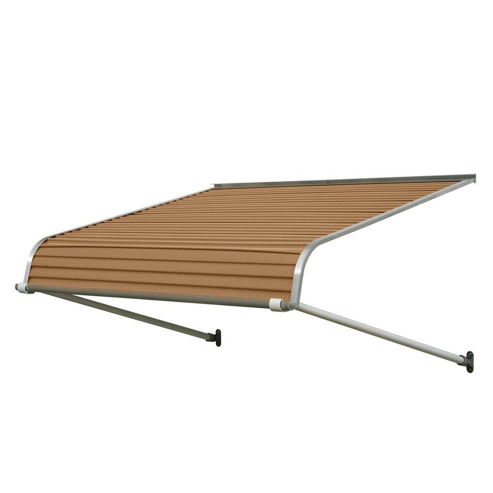 36-in Wide x 24-in Projection Solid Fixed Door Awning in Brown X3882