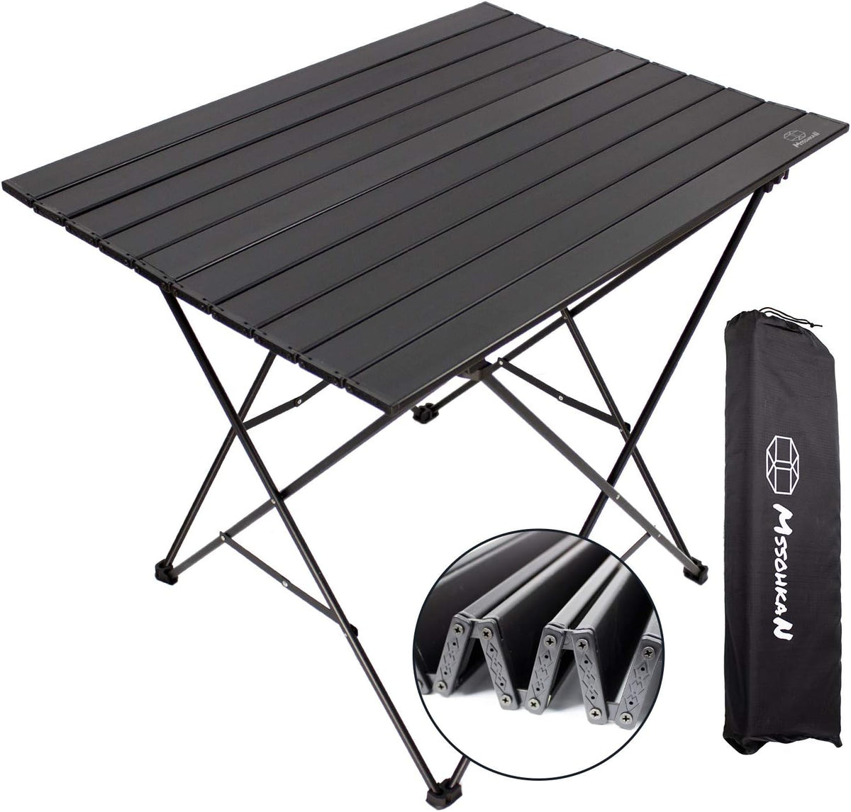 Blue Medium Aluminum Camping Table with Carry Bag U369572