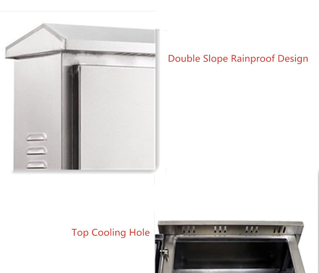 304 Stainless Steel Outdoor Electrical Enclosure Box 20 H x 16 W x 8 D with Mounting Plate K2625