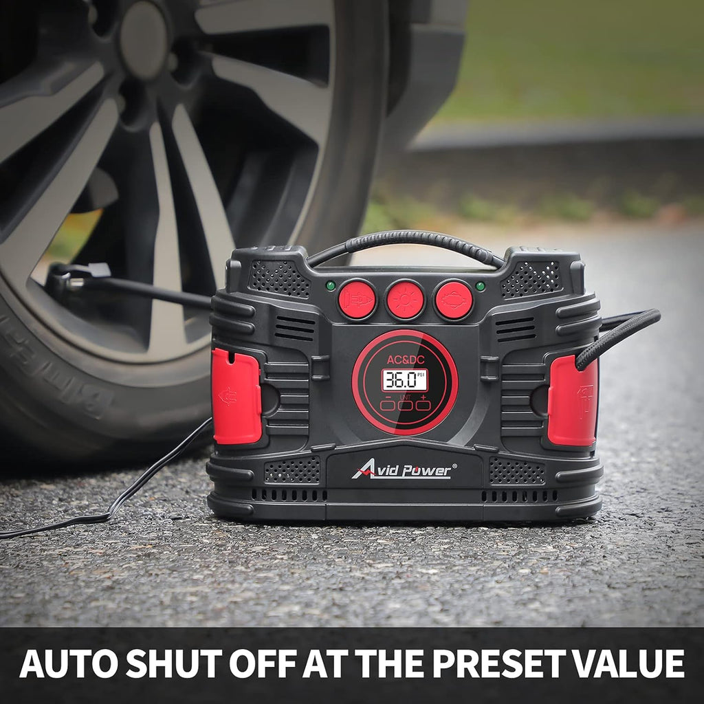 Portable Tire Inflator Air Compressor with Digital Pressure Gauge M288