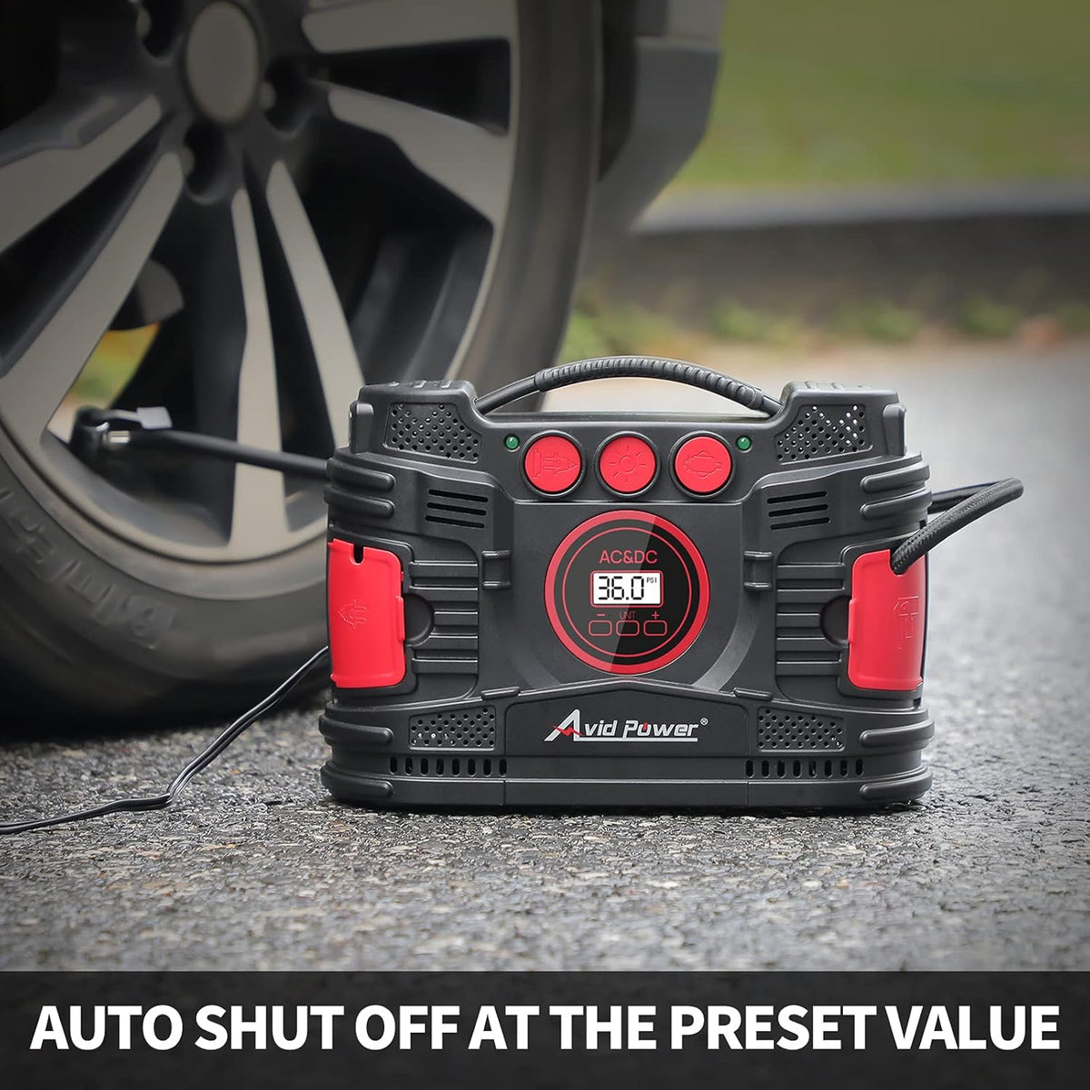 Portable Tire Inflator Air Compressor with Digital Pressure Gauge M288