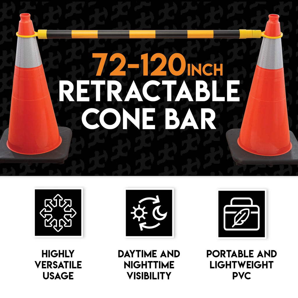 Yellow and Black Retractable Safety Barrier Barricade U700